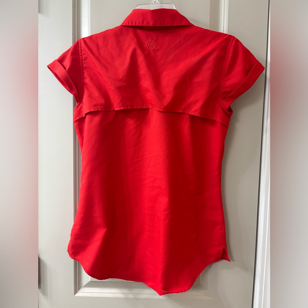 Magellan Outdoors Women's Red Button-Down Shirt - Picture 3 of 5